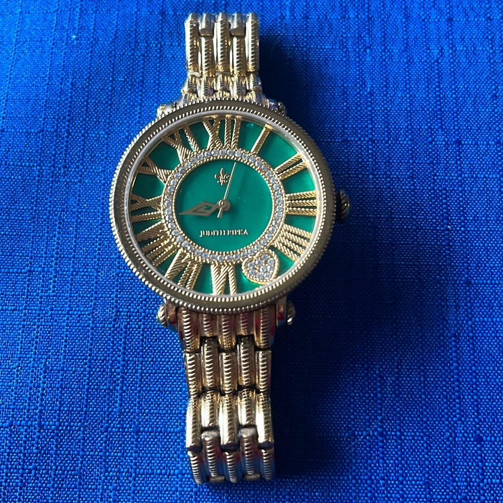 Judith Ripka gold tone watch